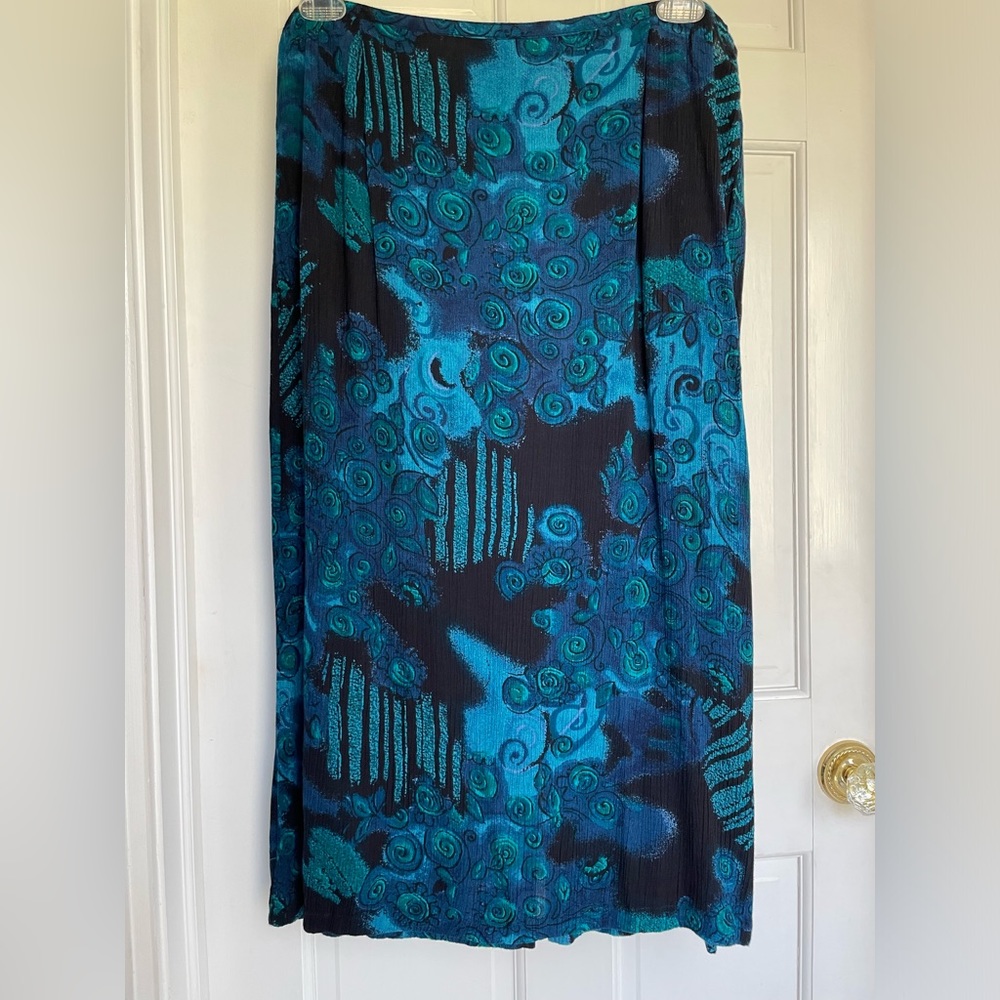 Gorgeous aqua blue turquoise skirt by California crush crepon XL